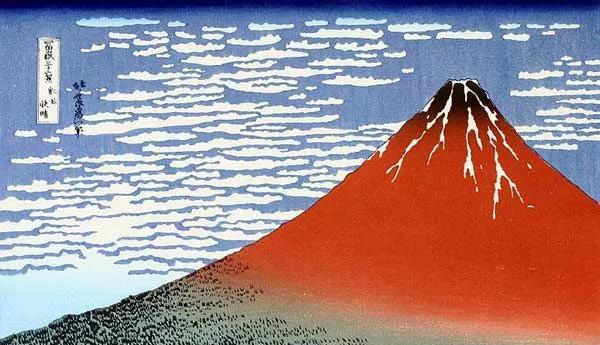 葛饰北斋《富岳三十六景》- 凯风快晴 
