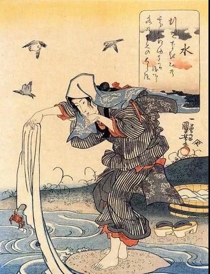 歌川国芳《浣女》