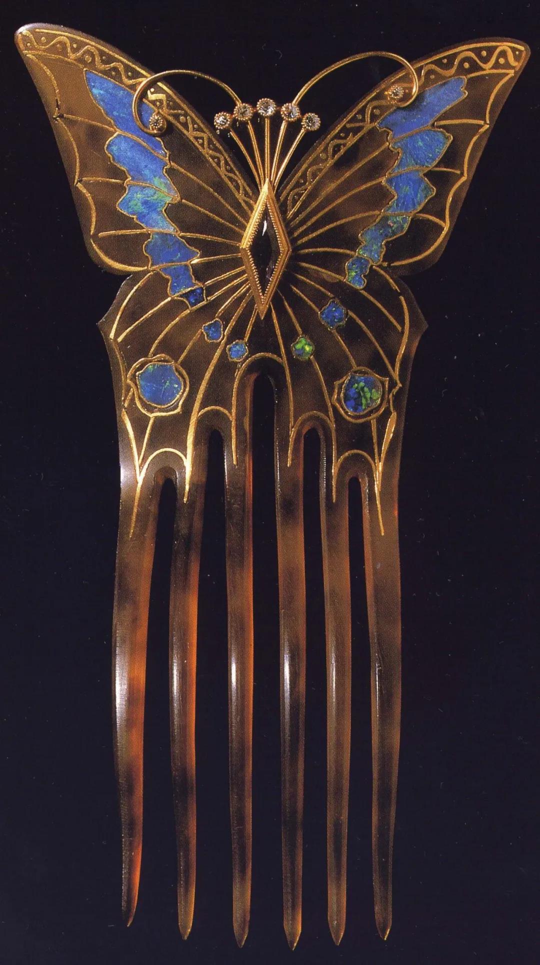 Comb  Turtle shell, gold, opal, amethyst and diamond  Georges Fouquet  1899